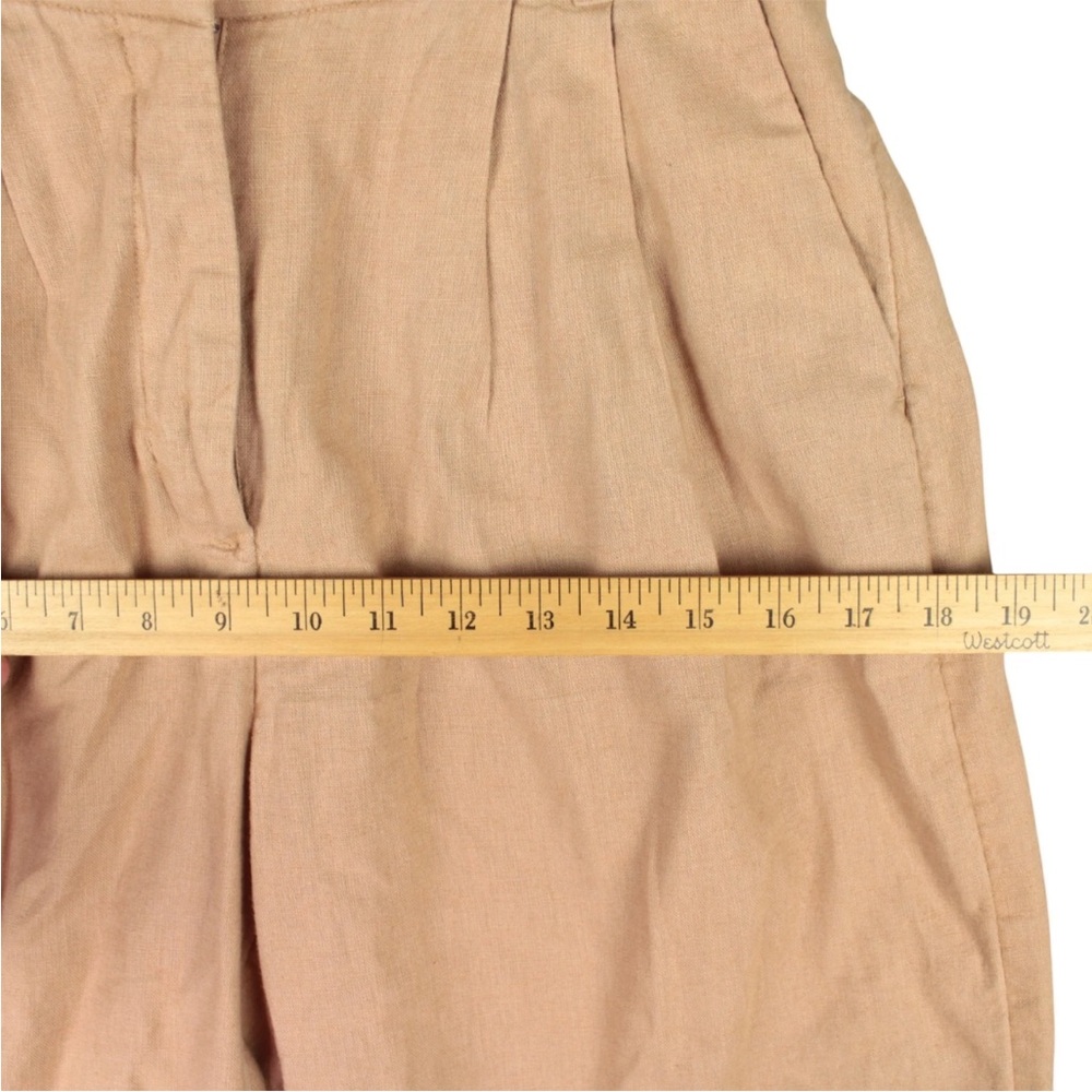 Abercrombie & Fitch Linen Blend Wide Leg Pant Trouser Tan Brown Size Small Baggy - Picture 10 of 10